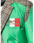 panelled single-breasted coat