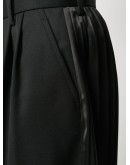 twill and satin panelled shorts