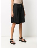 twill and satin panelled shorts