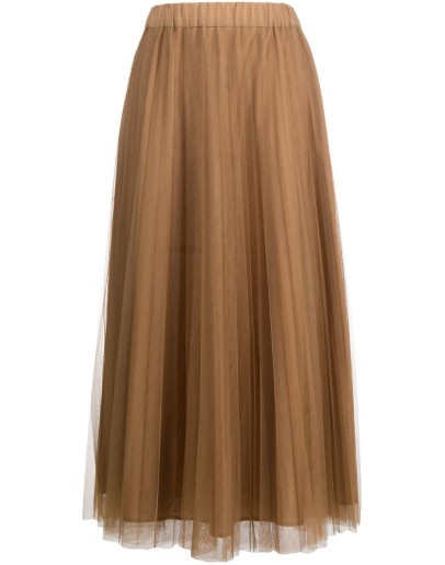 pleated tulle skirt
