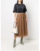 pleated tulle skirt