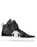 high-top leather sneakers