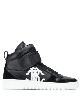 high-top leather sneakers