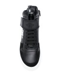 high-top leather sneakers