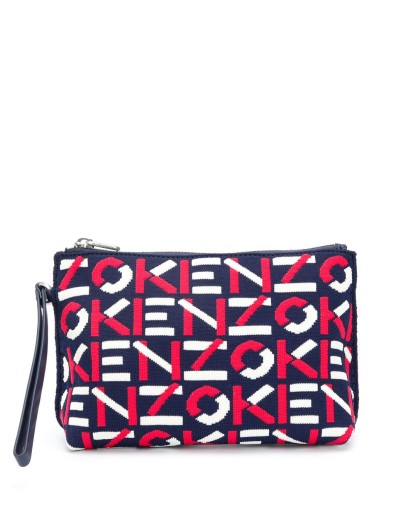 logo-printed make-up bag