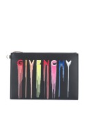 logo-print clutch