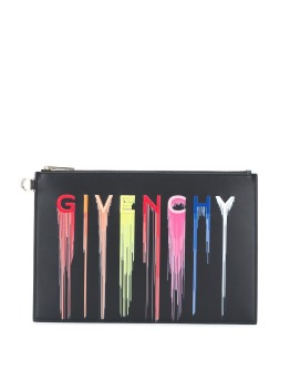 logo-print clutch