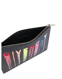 logo-print clutch