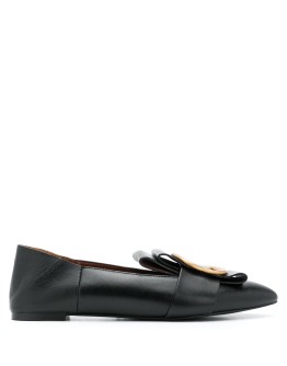 flat leather mules