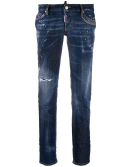 stonewashed bootcut jeans