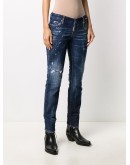 stonewashed bootcut jeans