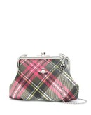 tartan print cross body bag