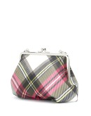 tartan print cross body bag