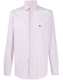 check print cotton shirt