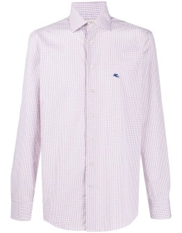check print cotton shirt