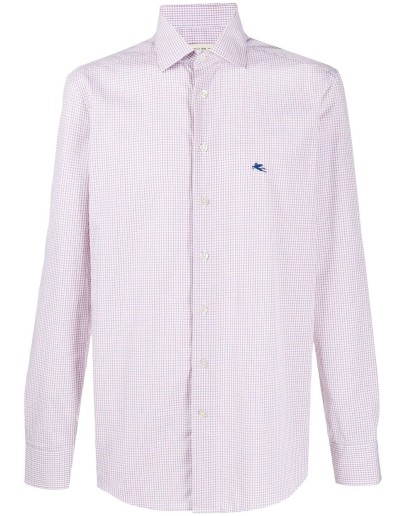 check print cotton shirt