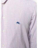 check print cotton shirt