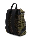tiger print zipped backpack