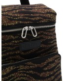 tiger print zipped backpack
