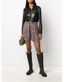 Madison check-print tie-waist shorts