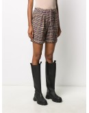 Madison check-print tie-waist shorts