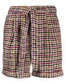 Madison check-print tie-waist shorts
