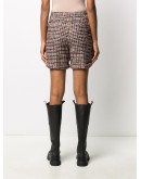 Madison check-print tie-waist shorts