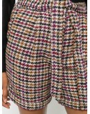 Madison check-print tie-waist shorts