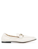 T-plaque leather loafers