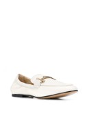 T-plaque leather loafers
