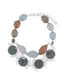 double-layer gemstone necklace