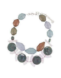 double-layer gemstone necklace