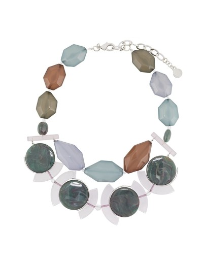 double-layer gemstone necklace