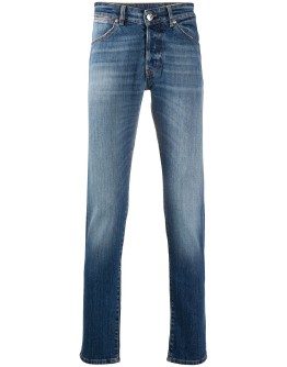 mid-rise slim-fit jeans