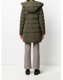 hooded down padded coat