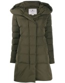 hooded down padded coat