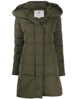 hooded down padded coat