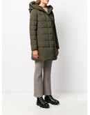 hooded down padded coat