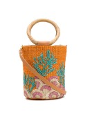 Reef embroidered bucket bag