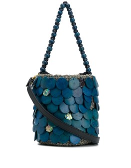 Fishscale bucket bag