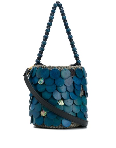 Fishscale bucket bag