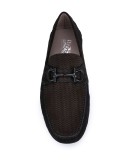 Gancini braided driver shoes