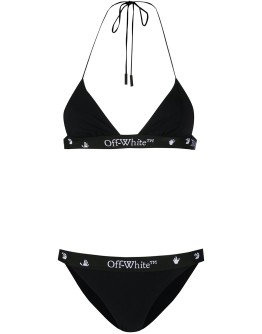 logo elasticated band bikini