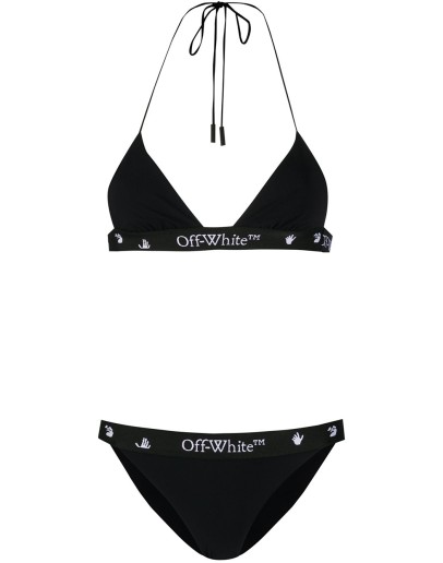 logo elasticated band bikini