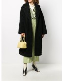 shearling single-breasted coat