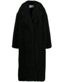 shearling single-breasted coat