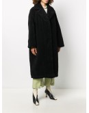 shearling single-breasted coat