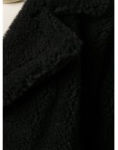 shearling single-breasted coat
