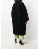 shearling single-breasted coat
