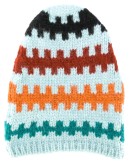 geometric knitted beanie hat 